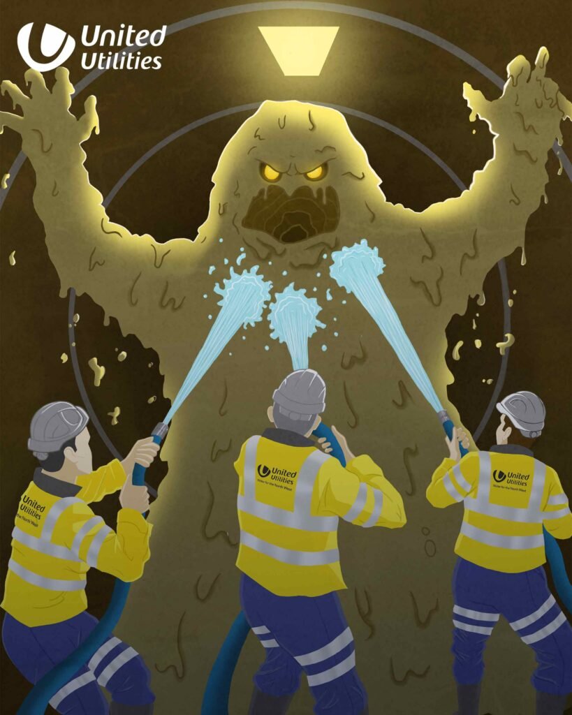 united utilities berbusters poster internal branding web cover